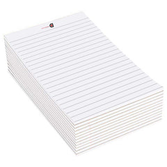 Do List Notepad Tear-Off Pad, Ruled 10.5x8.5 Pink, Pack Of 6 & 5 X 8 White, Pack Of 12 Inch