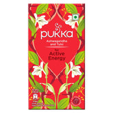 Pukka Ashwagandha & Tulsi Tea For Active Energy - 25 Infusion Tea Bags | Enhances Metabolism, Contains Antioxidants - Caffeine Free