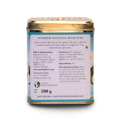 Makaibari Summer Solstice Muscatel Darjeeling Black Tea + Silver Green Darjeeling Green Tea - 2 X 100 Gm Tin Caddy, 3.5 Ounce Each | USDA Organic Certified Darjeeling Tea - Medium Caffeine