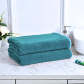 Black Gold The Finer Touch Microfiber Bath Towels 1000 Gsm | Super Absorbent, Lightweight, Ultra-Soft, Fade Resistant (Parot Green) - Pack Of 2