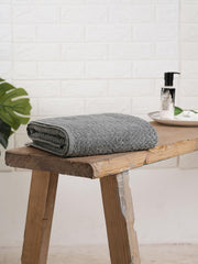 Spaces 100% Cotton Large Bath Towel 400 Gsm | For Men & Women Super Absorbent, Quick Dry, Ultra Soft Dobby Solid Design Towels Large Size (Ultimate Grey)