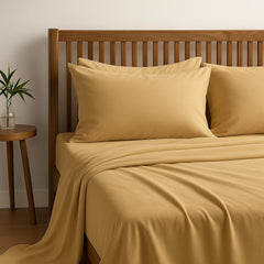 Double Bedsheet With 2 Pillow Covers - 90 X 100 Inches, Taupe | Soft, Breathable & Skin-Friendly Bedding For Daily Use