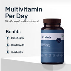 Miduty Multivitamin One Per Day, With Omega 3 Immunity Booster & Muscle Function For Men & Women | 30 Capsule , 50gm 0.1lbs