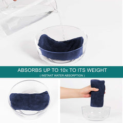 Sassoon Venir Microfiber Hair Wrap Towel 450 Gsm | For Women With Smooth Texture Super Absorbent Quick Dry Hair Turban (Denim)