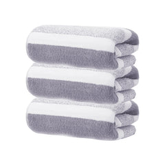 Black Gold The Finer Touch Microfiber Hand Towel 750 Gsm | Soft & Quick Dry, Super Absorbent, Lightweight Towel (Grey & White) - Pack 0f 3