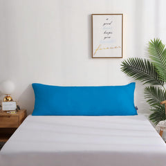 Soft Microfiber Hug Pillow For Sleeping, Full Body Pillow, Curious Blue - 18 X 54 Inch | Long Pillow For Bed, Pregnancy Pillow For Sleeping, Large Pillow, Neck Support, Multipurpose Use