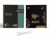 Aarogyam Herbals Pack Of 2 Flavours 100% Tobacco & Nicotine Free Cigarette For Relieve Stress & Mood Enhance Product (Relax Regular, Black Current - 10 Sticks X 2 Packets