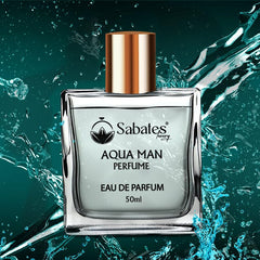 Sabates Aqua Man Eau De Parfum 50ml 1.6 Fl.oz. | Long-lasting Fresh Fragrance For Men