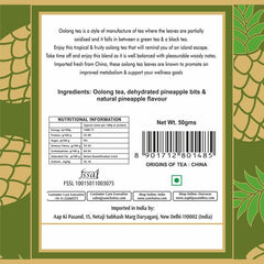 San-Cha Pineapple Oolong Tea - 50gm, 1.7 Ounce | Boost Metabolism Naturally & Aids Weight Management - Sweet Tropical Breeze Notes | Low Caffeine