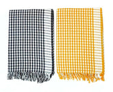 Bombay Dyeing Rimzim 100% Cotton Printed Soft & Slick Quick Drying Bath Towels 500 Gsm (Yellow & Black) - 2 Pcs