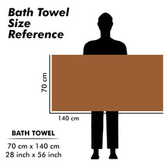 Urbanleaf Microfiber Large Bath Towel 350 Gsm | Quick Dry Super Absorbent Bath Towel For Men & Women (Brown - Stripe)