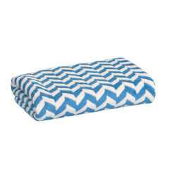Hovent Microfiber Bath Towel 350 Gsm | Super Soft Absorbent Large Size Bath Towel (Blue & White)