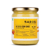 Natural A2 Desi Cow Ghee By Barosi | Rich In Vitamins A, E & Healthy Danedar Cow Desi Ghee Perfect For Glowing Skin | (500ml) 16.9 Ounce | Jar Pack