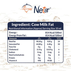 100% Natural A2 Gir Cow Ghee By Netar | Rich In Vitamins A, E Healthy Desi Ghee For Frying & Dishes | (2 Litr) 67.6 Ounce | Tin Container