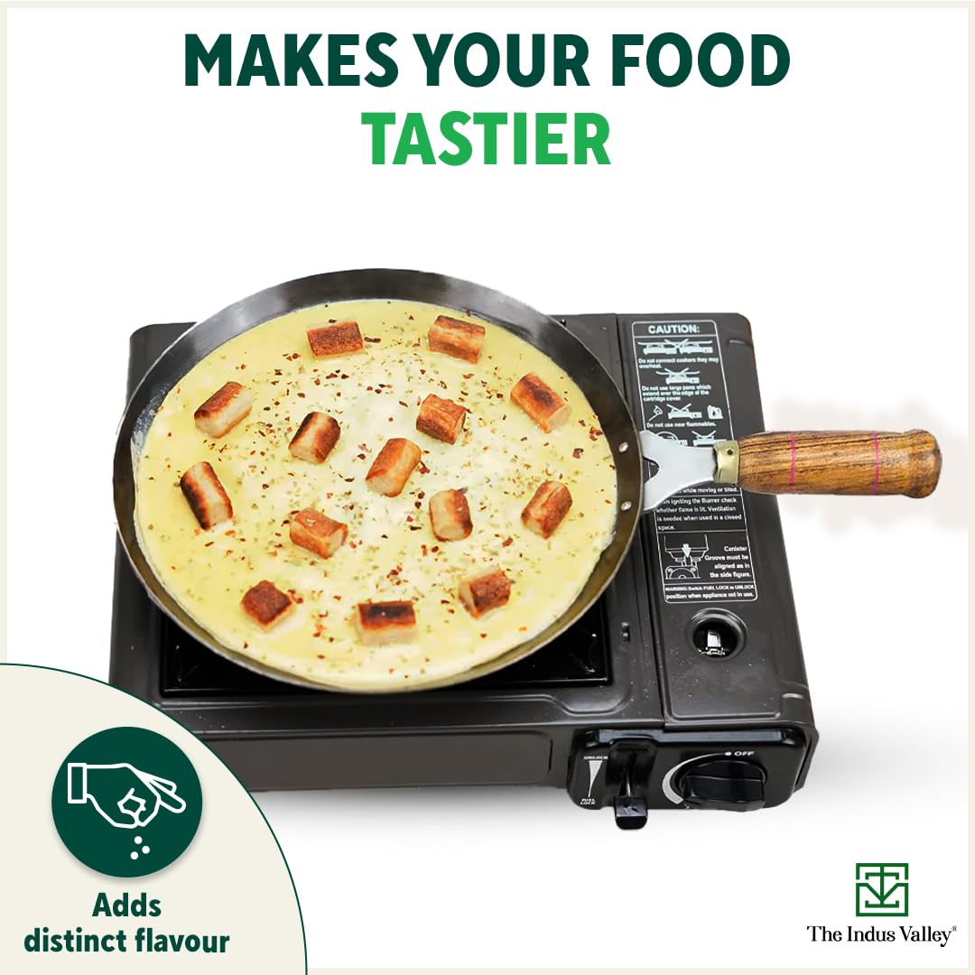 Pre-Seasoned Iron Cookware Set - Fry Pan 24.7 Cm + Tawa 26 Cm | Kitchen Cooking Combo Pots & Pans Set Of 2 Pcs - Naturally Nonstick, Toxin-Free, No Harmful Chemical Coatings Pre-Seasoned Iron Cookware Set - Fry Pan 24.7 Cm + Tawa 26 Cm | Kitchen Cooking Combo Pots & Pans Set Of 2 Pcs - Naturally Nonstick, Toxin-Free, No Harmful Chemical Coatings