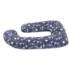 Pregnancy Pillow, G Shaped Pillow, Maternity Pillow For Sleeping - Dark Blue | 100% Cotton Pillow For Pregnant Mothers | With Breathable & No Heat Fabric | Full-Body Support For Better Sleep