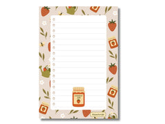 A5 Notes/To Do List Notepad, Beautiful Checklist Pad, Tear-Off Sheets (Strawberry Jam) Pack Of 1