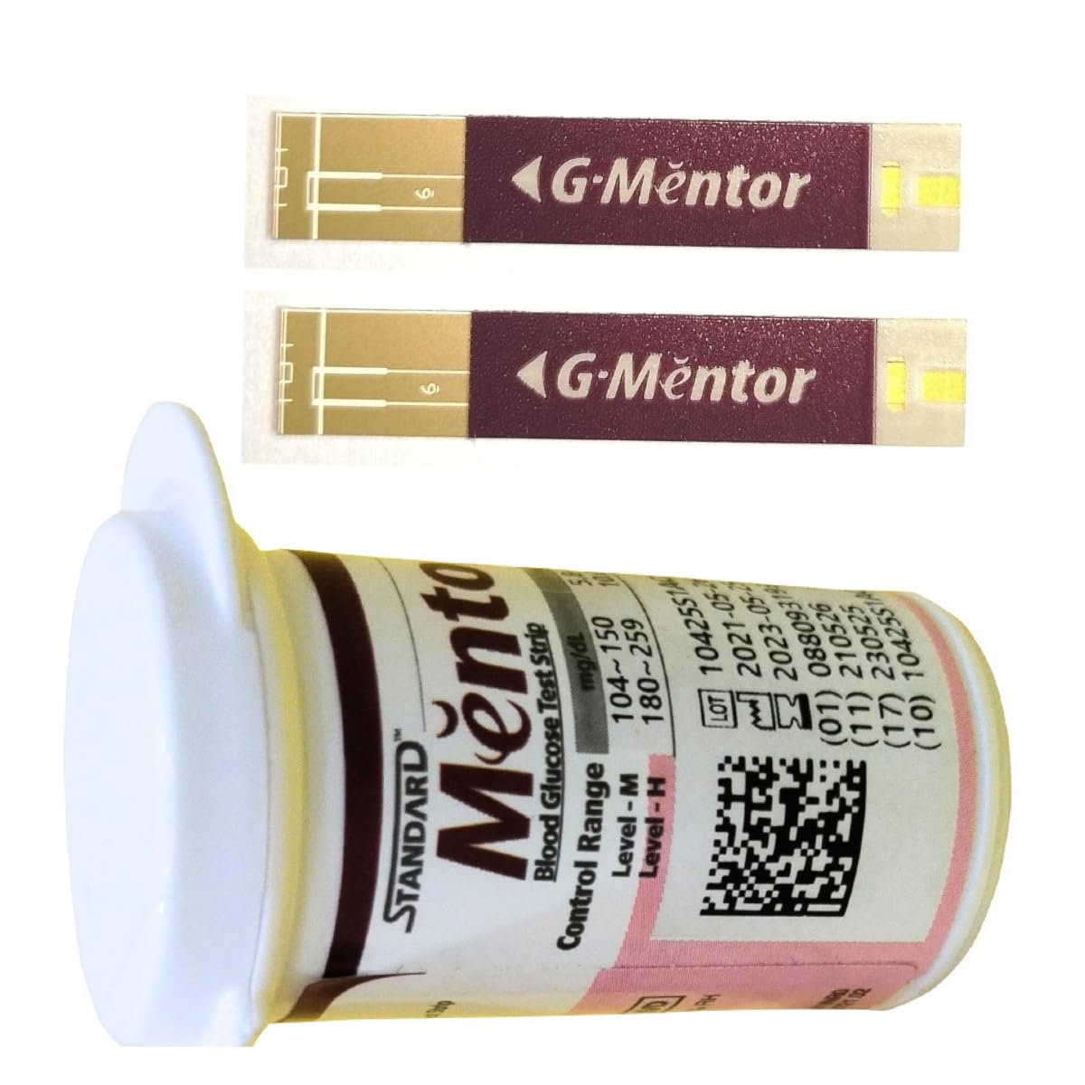 Standard Mentor Blood Glucose Test Strips - Pack Of 25 | No Coding - Lowest Sample Volume Standard Mentor Blood Glucose Test Strips - Pack Of 25 | No Coding - Lowest Sample Volume