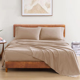 1 Elastic Fitted Bedsheet For Super King Size & 2 Pillow Cover - 72 X 78 Inches, Taupe | Durable & Fade Resistant | Pure Comfort Of Organic Cotton