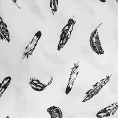 Organic Cotton Muslin Baby Bath Towel 200 Gsm | Cotton Cloth Premium Baby Washable Reusable, Absorbent, Extra Soft (Blackleave & Plusprint)- Pack Of 2