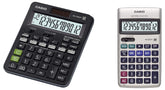 Casio MJ-120GST GST Calculator (Black) & Casio HL-122TV Portable Calculator With Metal Faceplate & GT Key, 12 Digit