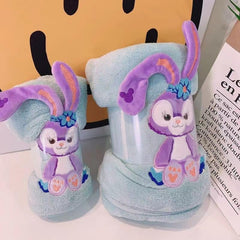 Homecloud Super Soft Rabbit Bath Towel With Hand Towel 700 Gsm | 3x Softer Than Cotton Towels A Gift For Baby Shower | Set Of 2 (Sky Blue)