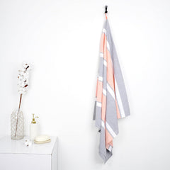 Thirsty Towel Cotton Brocade Bath Towel 250 Gsm | Quick Dry Lightweight | High Absorbent Compact (Orange Peel)