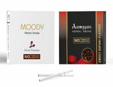 Aarogyam Herbals Pack Of 2 Flavours 100% Tobacco & Nicotine Free Cigarette For Relieve Stress & Mood Enhance Product Sweet Supari, Moody Clove Flavour - 10 Sticks X 2 Packets