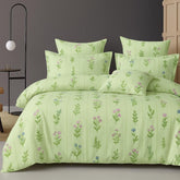 Microfiber Double Bedsheet King Size With 2 Large Size Pillow Covers | Size 108x108+9 Inches, Pastel Pistachio Green | Perfect For Daily Use, All-Season Use Or Gifting Bedsheet