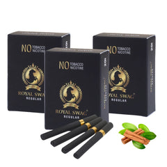 Royal Swag Ayurvedic Herbal Cigarettes 100% Tobacco Free & 100% Nicotine Free Regular Flavour 60 Sticks Non Addictive - | Smoking Cessation (Pack Of 60)