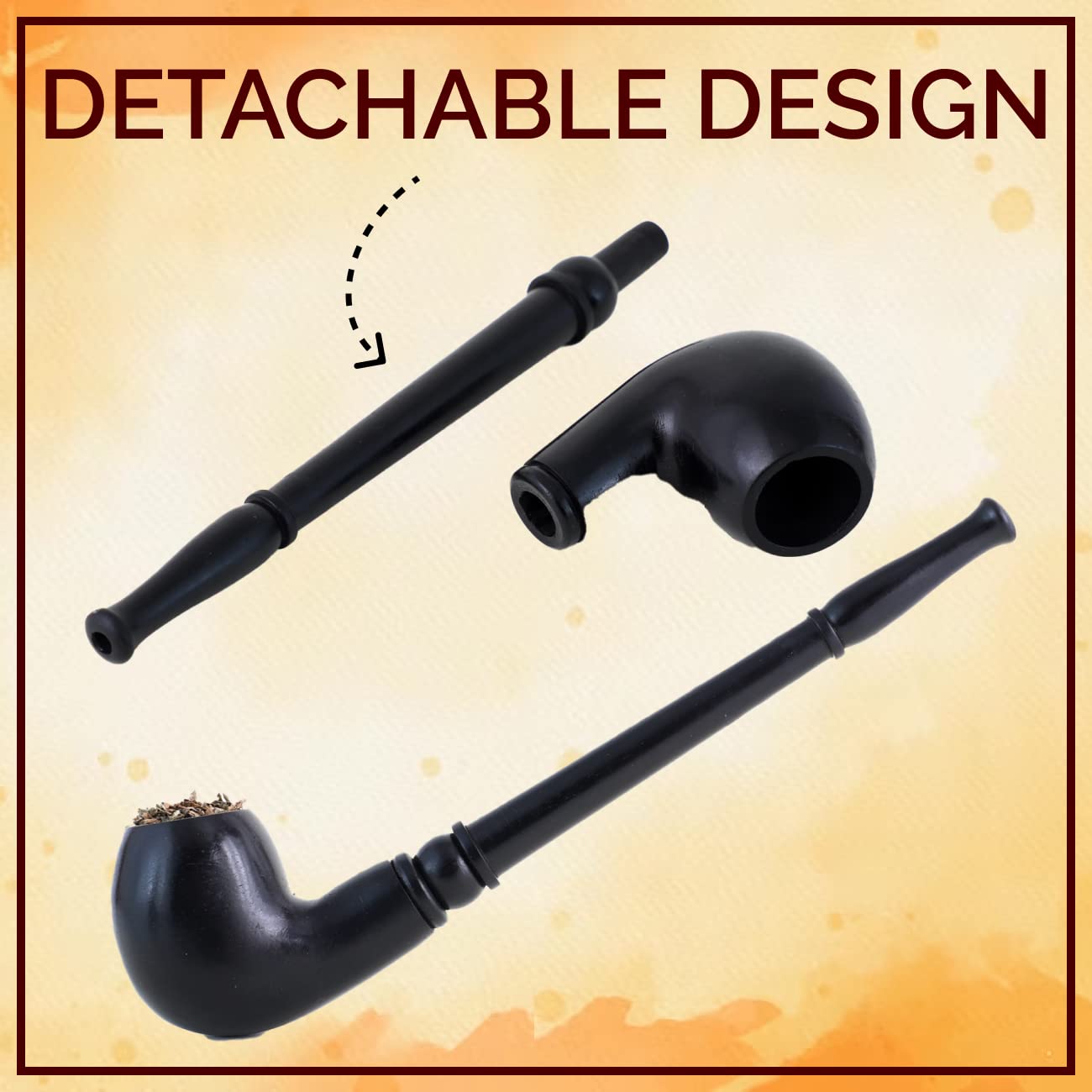 Royal Swag Classic Vintage Tobacco Pipe Smoking Pipe (7 Inch Long) With Removable Pipe Give It The Unique Touch Of Smoke Durable Hard Wood Material Handmade Classic Retro Sailor Pipe Made In India Royal Swag Classic Vintage Tobacco Pipe Smoking Pipe (7 Inch Long) With Removable Pipe Give It The Unique Touch Of Smoke Durable Hard Wood Material Handmade Classic Retro Sailor Pipe Made In India