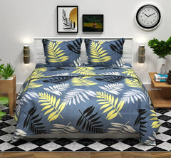Microfiber Double Bedsheet With 2 Matching Pillow Covers | 90 X 90 Inches, Grey - Lightweight & Breathable Double Bed Perfect For Daily Use, Gifting, Or Guest Bedrooms