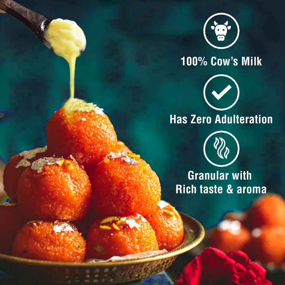 Natural Premium Desi Cow Ghee By Gits | High In Fiber Healthy & Nutritious Pure Cow Ghee | (1 Litr) 33.8 Ounce | Jar Pack Natural Premium Desi Cow Ghee By Gits | High In Fiber Healthy & Nutritious Pure Cow Ghee | (1 Litr) 33.8 Ounce | Jar Pack