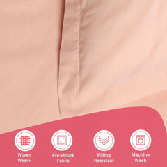 Queen Size Bedsheet For Double Bed With 2 Pillow Cover - 60 X 78 Inches, Rose Blush | 100% Cotton, Soft & Breathable - Bedsheet Collection