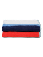 Ambra Linens Highly Absorbent Bath Towels 1 Kg | 100% Cotton, Soft & Plush All Seasons Use, Extra Large Size (Symmetrical)- Pack Of 2