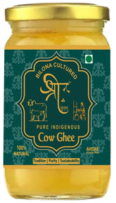 100% Natural Bilona Cultured Indigenous Cow Ghee By Shree Ghritam | Good Source Of Healthy & Nutritious Desi Cow Ghee For Brain Health | (1 Litre) 33.8 Ounce | Jar Pack