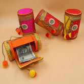 Wood Decorative Cash Box, Shagun Box, Gift Box, Jewellery Box, Bangel Box, Money Box Envelop Wedding Gift Color Pack Of 4, Colour - Multicolour