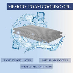 Ultra Slim Pillow, Memory Foam Pillow For Sleeping, Size - 25.5 X 16.5 X 1 Inch | Ultra Thin Pillow For Neck Pain Relief - Thin Cervical Pillow For Neck Support - Thinnest Orthopedic Pillow