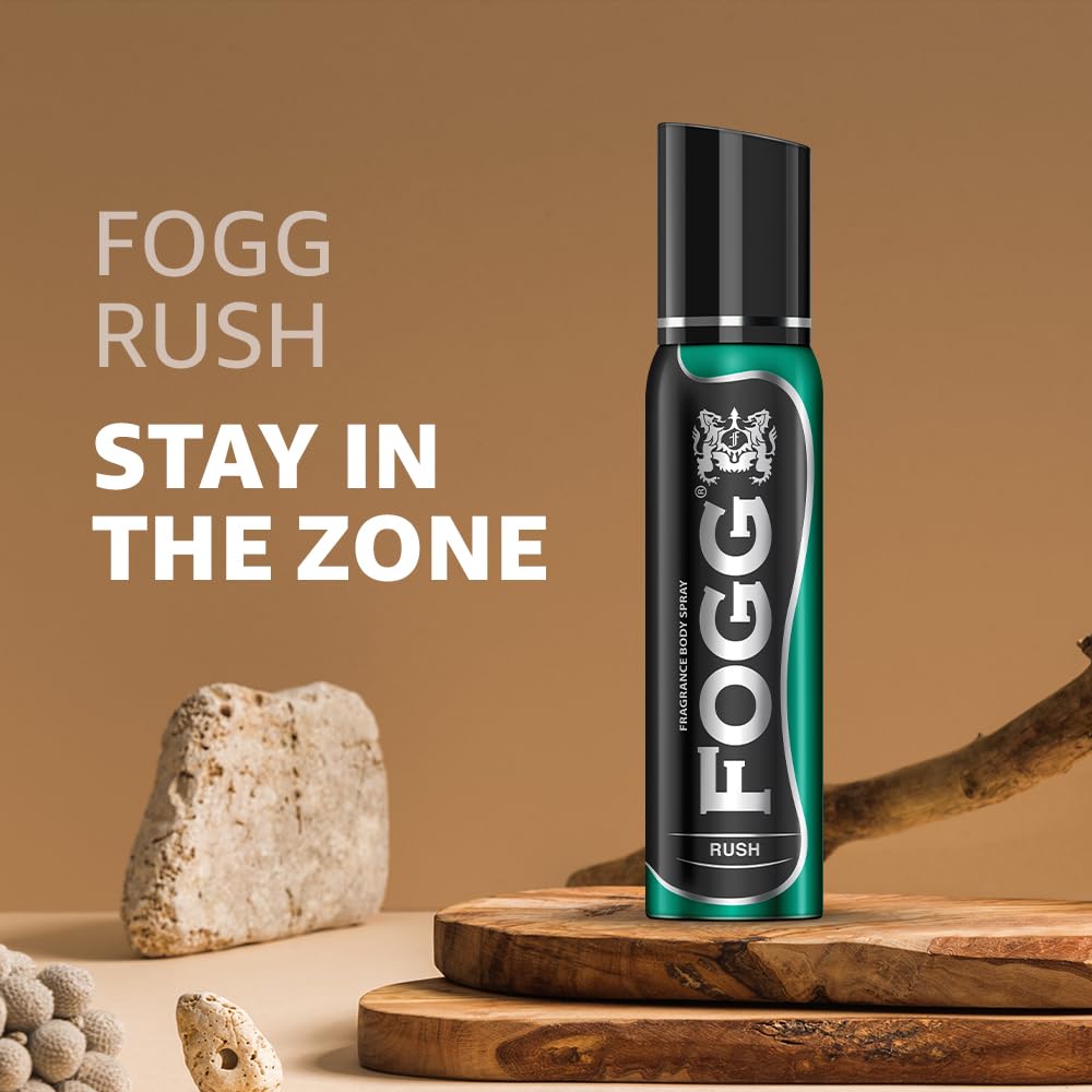 Fogg Rush No Gas Deodorant For Men Long-lasting Perfume Body Spray 150 Ml 5 Fl.oz. Fogg Rush No Gas Deodorant For Men Long-lasting Perfume Body Spray 150 Ml 5 Fl.oz.