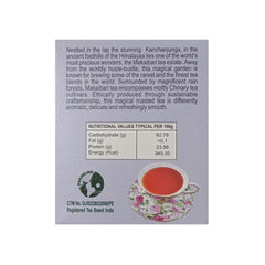 Makaibari Apoorva Smoky Mountain Black Tea - 50gm, 1.7 Ounce, 25 Teabags | USDA Certified Premium Darjeeling Black Tea - Roasted Darjeeling Long Leaf Tea | Low Caffeine
