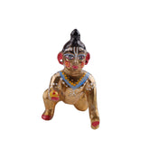 Laddoo Gopal God Idol, Bal Krishna, Kanha Ji Statue, Brass, Multicolor - 8 Cm, For Gifting & Worship, Religious, Home DƩcor, Baby Krishna Idol, Lord Krishna Murti