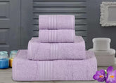 Bombay Dyeing Cotton 1 Bath, 1 Hand & 2 Face Towel Set 1200 Gsm (Pack Of 4) - Tulip R4 Violet