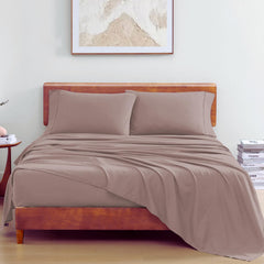 Includes 1 Flat Super King Bedsheet With 2 Pillow Covers - 108 X 108 Inches, Beige | Soft - Breathable & Comfortable, Machine Washable | Natural Softness & Breathability
