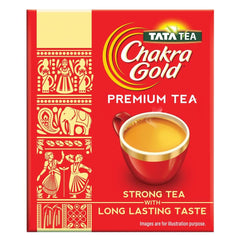 Tata Tea Chakra Gold Premium Tea - 250gm, 8.8 Ounce | Strong Tea With Long Lasting Taste - High Quality Assam Tea | Medium Caffeine Chai Patti