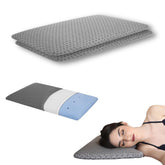 Ultra Slim Pillow, Memory Foam Pillow For Sleeping - 25.5 X 16.5 X 1 Inch | Thin Cervical Pillow For Neck Pain Relief - Thinnest Orthopedic Pillow, Suitable For All Sleepers - Pack Of 2