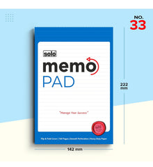 Memo Pad, A5 Notepad, Flip & Fold Paper Cover, 160 Pages, Micro Perforation - Pack Of 5