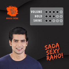 Set Wet Hair Wax For Men Mousse Creme 60gm 2.1 Oz. | Daily Styling , Ultra Light , Non-sticky , Matte Finish , With Argan Oil , Restylable Anytime , Easy Wash Off| No Paraben , No Sulphate , No Alcohol