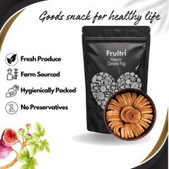 Premium Regular Sun Dried Fig By Fruitri 200gm, | Vacuumed Pack Afghani Anjeer, Medium Size Anjeer Pack | 7.0 Ounce