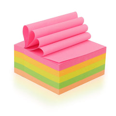 400 Pcs Super Sticky Note Pad, Plain Notes For Lists & Longer Notes | 5 Different Colors