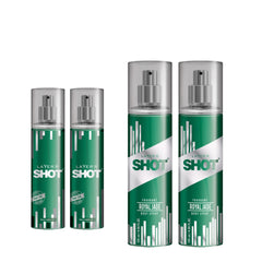 Layer'r Shot Royal Jade Fragrant Body 135ml 4.56 Fl.oz. Each Pack Of 2 | Long Lasting Fragrance For Men